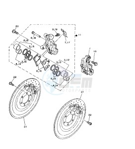 TZ 250 drawing FRONT BRAKE CALIPER