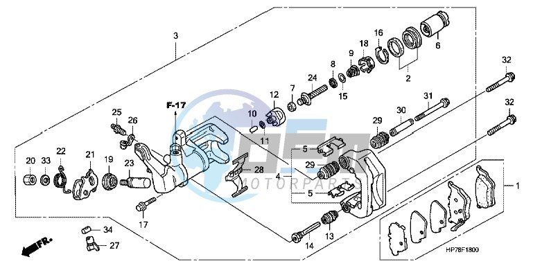 REAR BRAKE CALIPER