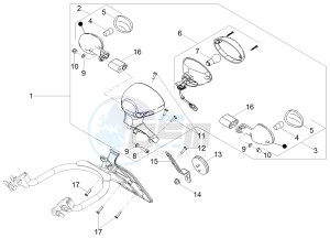 V7 III Anniversario 750 e4 (EMEA) drawing Rear lights