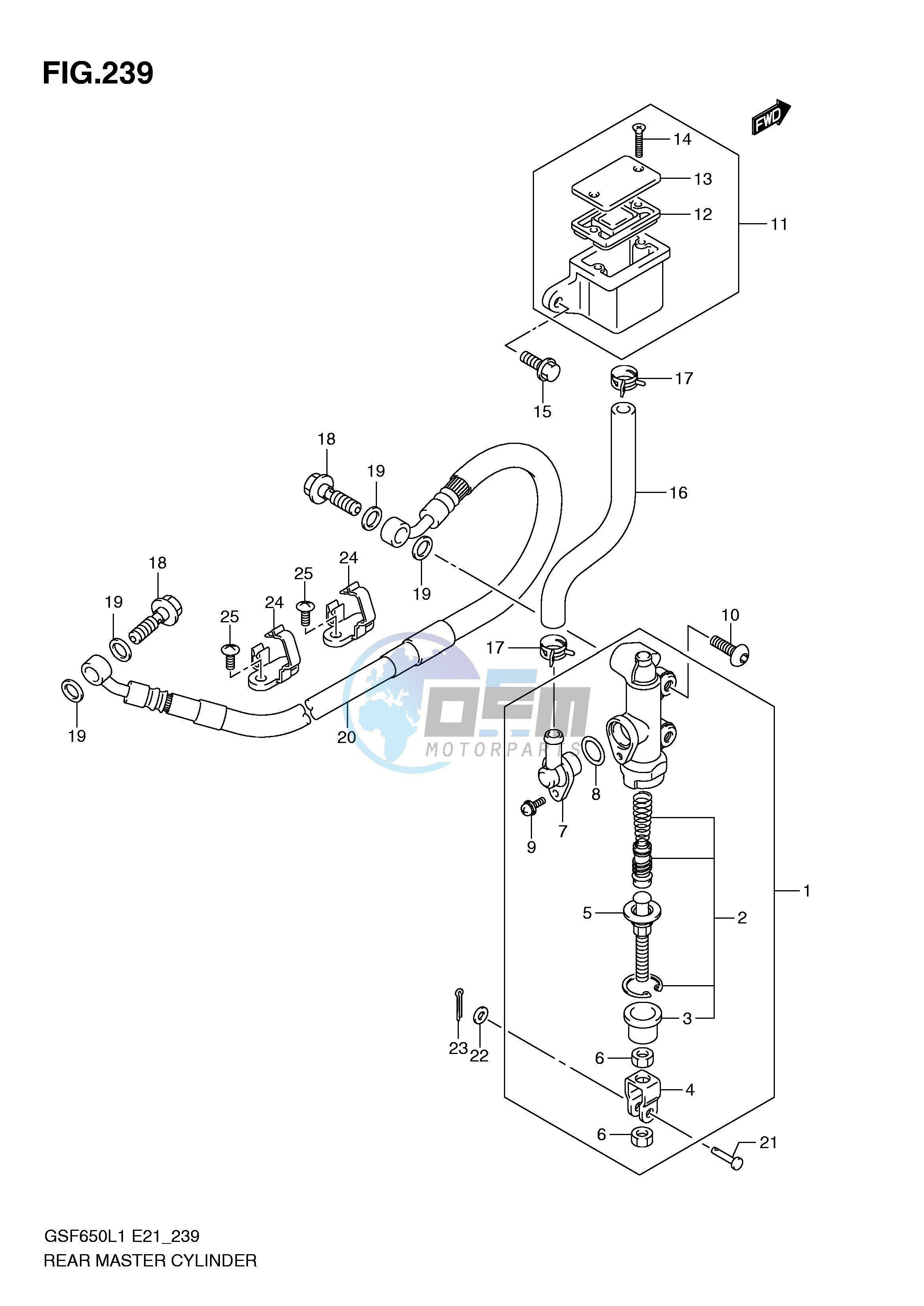 REAR MASTER CYLINDER (GSF650L1 E21)