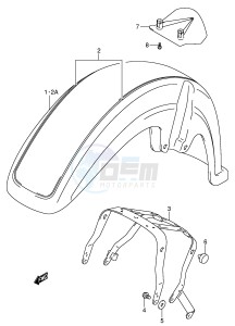 VL800 (E2) VOLUSIA drawing FRONT FENDER (VL800K4 K5)