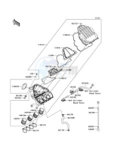 Z1000 ZR1000DDF FR GB XX (EU ME A(FRICA) drawing Air Cleaner