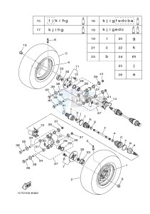 YFM450FWA GRIZZLY 450 IRS (BM81) drawing REAR WHEEL