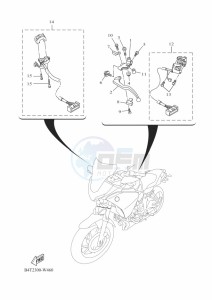 TRACER 7 35KW MTT690-U (B5T2) drawing HANDLE SWITCH & LEVER