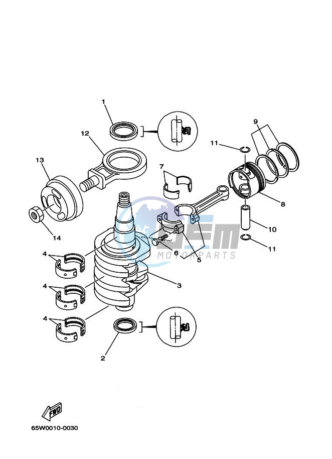 CRANKSHAFT--PISTON