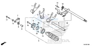 VT750C2SD UK - (E) drawing GEAR SHIFT DRUM