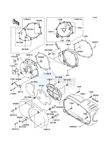 VN1600 CLASSIC TOURER VN1600-D1H GB XX (EU ME A(FRICA) drawing Left Engine Cover(s)