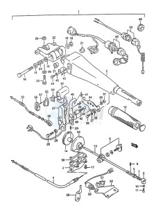 DT 75 drawing Tiller Handle (1988 to 1992)