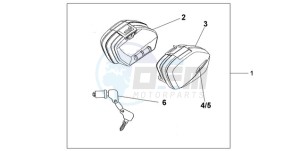 CBF600NA9 UK - (E / ABS MKH) drawing 33 LITRE PANNIER SET QUASAR SILVER METALLIC