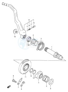 DR-Z400 (E3-E28) drawing KICK STARTER (DR-Z400Y K1 K2 K3 K4)