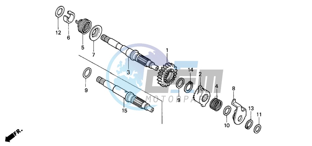 KICK STARTER SPINDLE