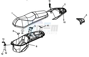 SYMPHONY ST 125I (XB12W2-EU) (E4) (L7-M0) drawing BUDDYSEAT - LUGGAGE BOX - SUPPORT