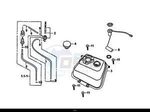 ORBIT II 50 (25 KM/H) (AE05W8-NL) (L8-M0) drawing FUEL TANK