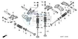 NT700VAA UK - (E / ABS MKH) drawing CAMSHAFT/VALVE