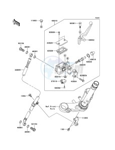 NINJA 250R EX250KBF GB XX (EU ME A(FRICA) drawing Front Master Cylinder