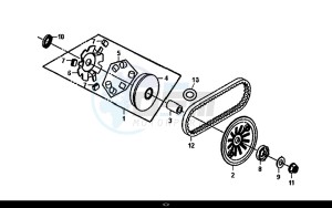 MIO 50I (25 KM/H) (FS05W1-NL) (E4) (L8-M0) drawing MOVABLE DRIVE FACE ASSY