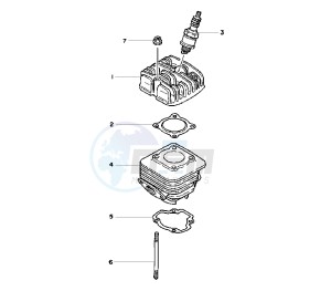 CT S 50 drawing CYLINDER AND HEAD