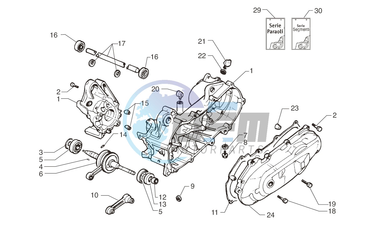 Crankcase - Crankshaft - Carter