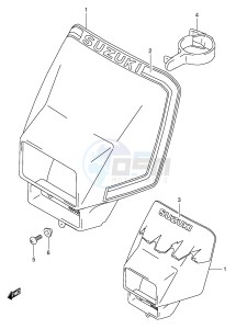 DR350 (E1) drawing HEADLAMP COVER (MODEL L M)