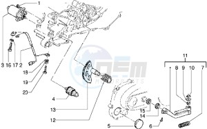 Stalker 50 drawing Starting motor-starter lever