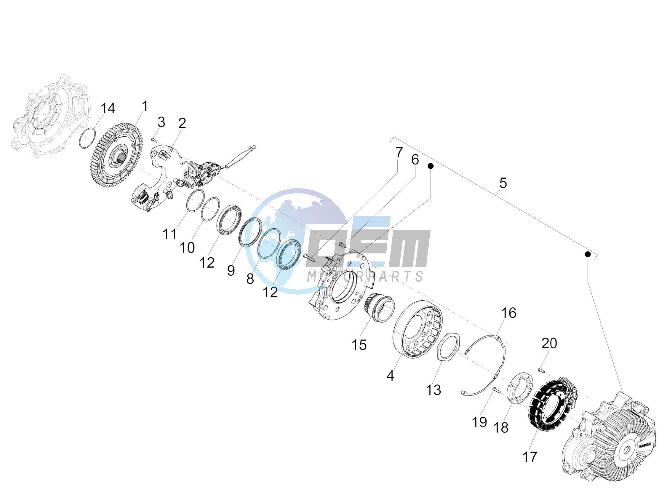 Flywheel magneto