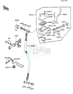 KZ 550 F [SPECTRE] (F1-F2) [SPECTRE] drawing FRONT MASTER CYLINDER