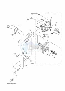 MT-10 MTN1000 (B67X) drawing WATER PUMP