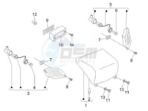 LX 125 4T E3 Vietnam drawing Tail light - Turn signal lamps