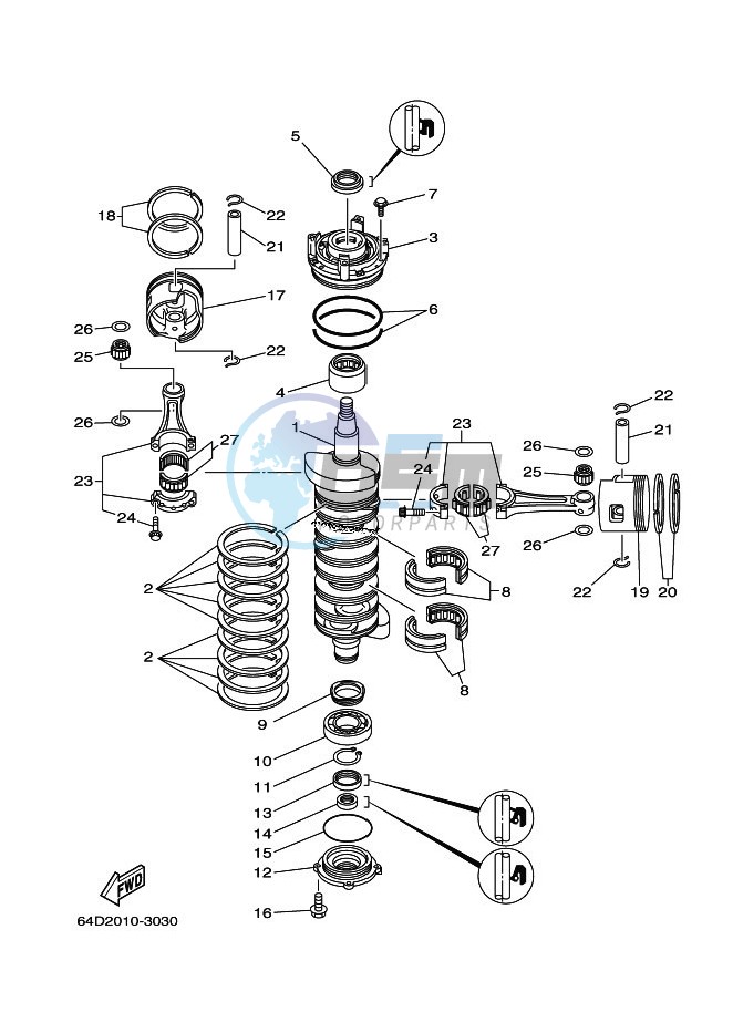 CRANKSHAFT--PISTON