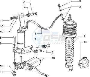 Hexagon 125 EXS1T 125cc drawing Automatically adjustable rear damper