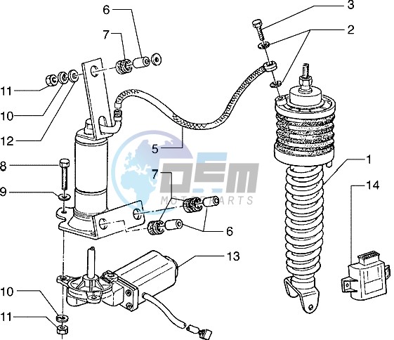 Automatically adjustable rear damper