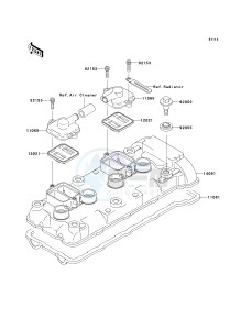 ZX 600 M [NINJA ZX-6RR] (M1) [NINJA ZX-6RR] drawing CYLINDER HEAD COVER