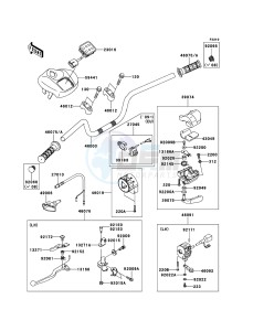 KFX700 KSV700A8F EU drawing Handlebar