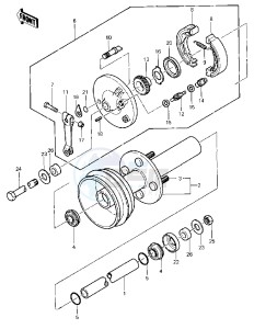 KLT 250 C [PRAIRIE] (C1) [PRAIRIE] drawing FRONT HUB_BRAKE -- 83 C1- -