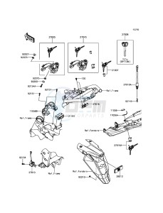 Z800_ABS ZR800BEF FR GB XX (EU ME A(FRICA) drawing Ignition Switch