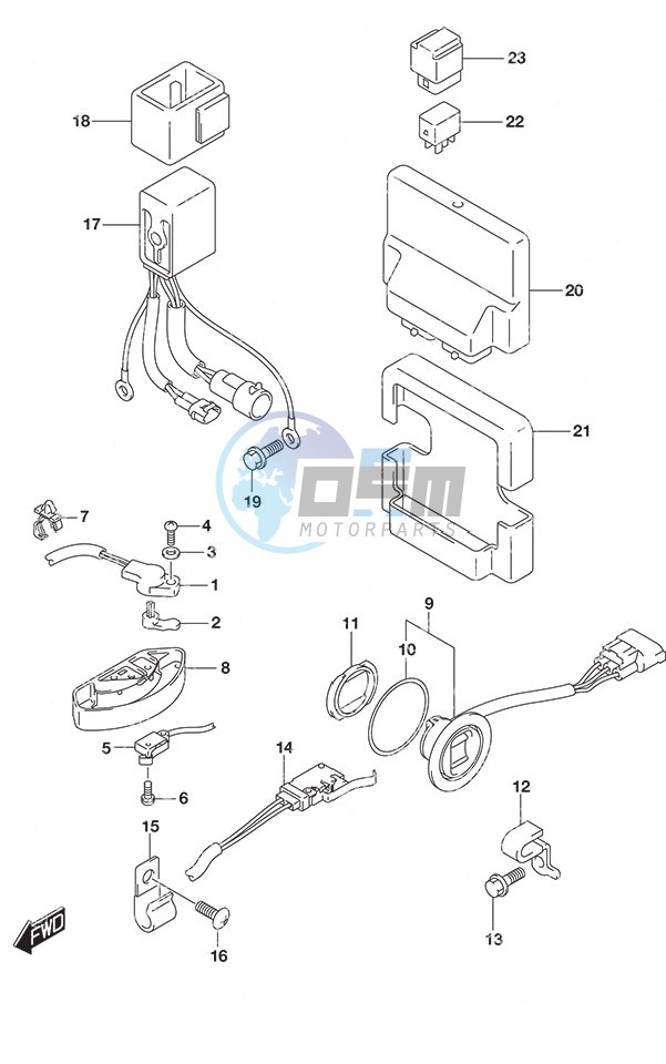 PTT Switch/Engine Control Unit