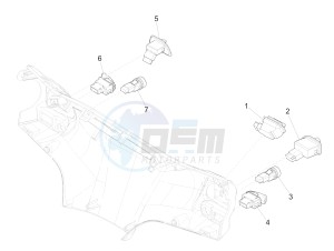 Liberty 125 iGet 4T 3V ie ABS (APAC) drawing Selectors - Switches - Buttons