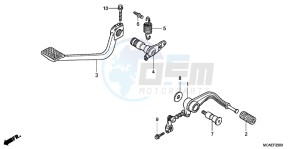 GL1800D GoldWing - GL1800-D UK - (E) drawing PEDAL