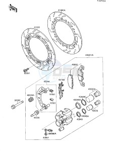 ZX 600 C [NINJA 600R] (C1-C2) [NINJA 600R] drawing FRONT BRAKE-- 03202Å- -