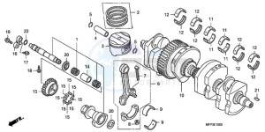 CB13009 Europe Direct - (ED / MME TWO) drawing CRANKSHAFT/PISTON