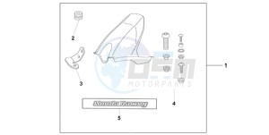 CBR1000RR9 BR / MME SPC - (BR / MME SPC) drawing HUGGER PEARL SIREN BLUE