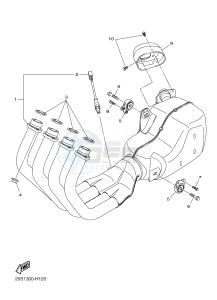 XJ6S ABS 600 DIVERSION (S-TYPE, ABS) (36D7) drawing EXHAUST