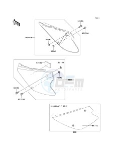 KX 85 A [KX85 MONSTER ENERGY] (A6F - A9FA) A7F drawing SIDE COVERS