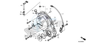 CBR600RRD CBR600RR UK - (E) drawing RIGHT CRANKCASE COVER