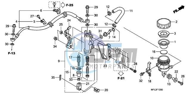 REAR BRAKE MASTER CYLINDER (CBR1000RR)