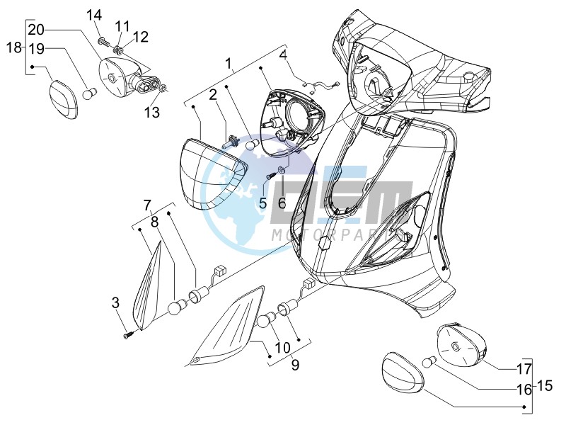 Head lamp - Turn signal lamps