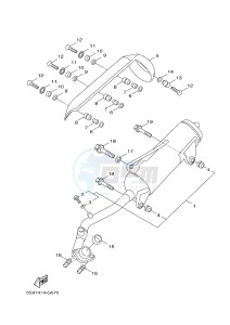 YW125 YW125CB (37D5) drawing EXHAUST