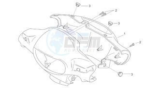 Scarabeo 100 (eng. Yamaha) drawing Front body II - Dashboard