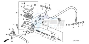 CBF1000T9 Europe Direct - (ED) drawing CLUTCH MASTER CYLINDER