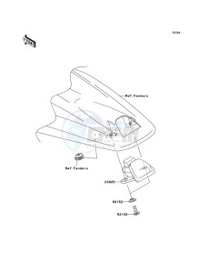 KLX450R KLX450A8F EU drawing Taillight(s)